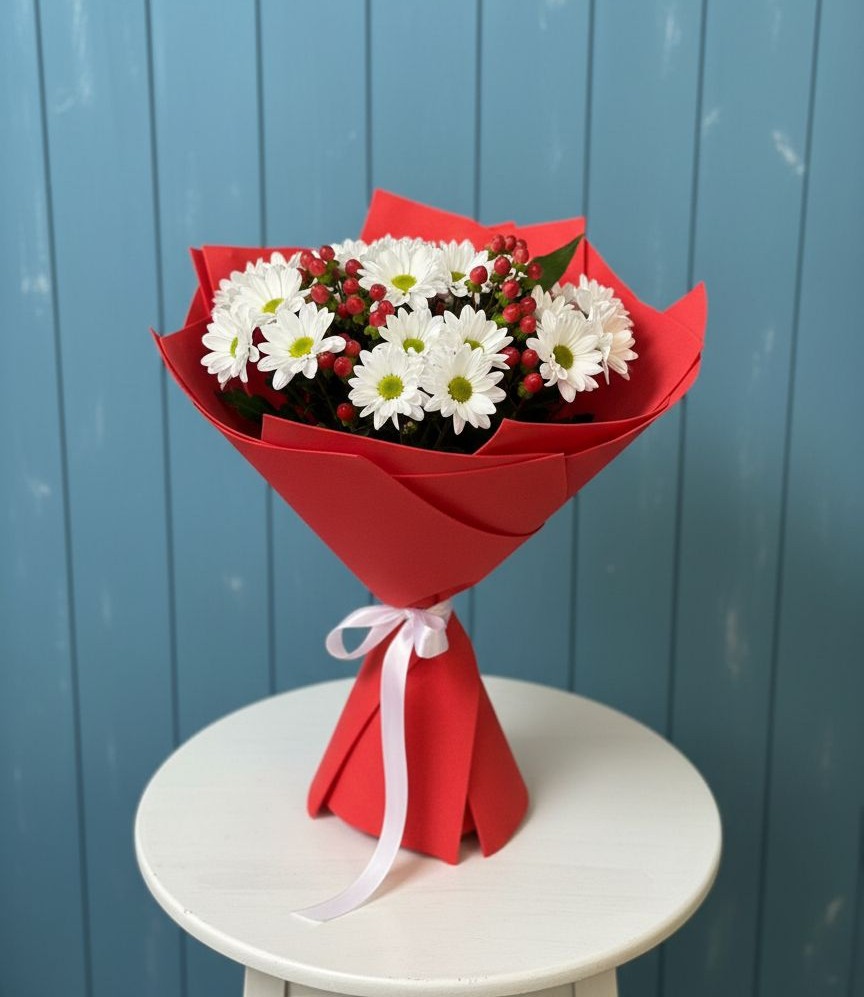 Букет цветов из: Хризантемы в Дубовой Роще