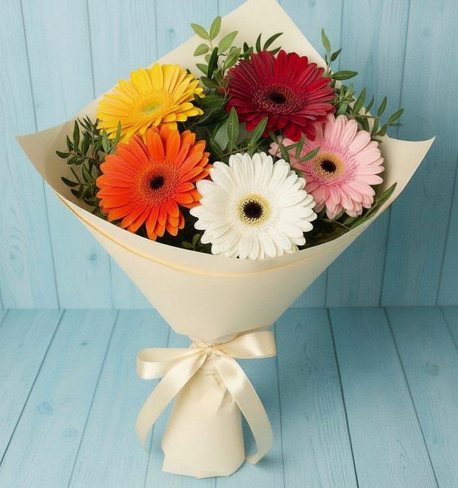 Букет цветов из: Герберы в Дубовой Роще