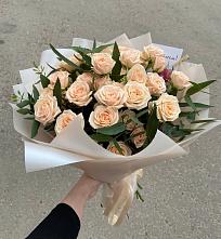 Букет Кремовые розы Латте в Дубовой Роще