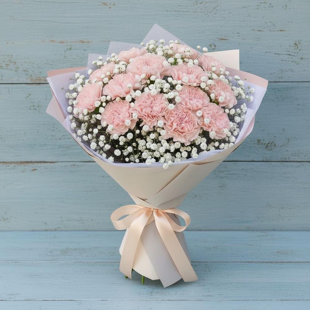 Букет цветов из: Гвоздики в Дубовой Роще