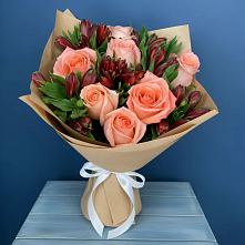 Букет цветов из:  Розы и Альстромерии в Дубовой Роще