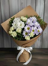 Букет цветов из:  Хризантемы и Розы в Дубовой Роще