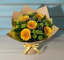 Букет цветов из:  Герберы и Хризантемы в Дубовой Роще