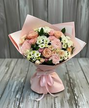 Букет цветов из:  Гвоздики, Розы и Хризантемы в Дубовой Роще