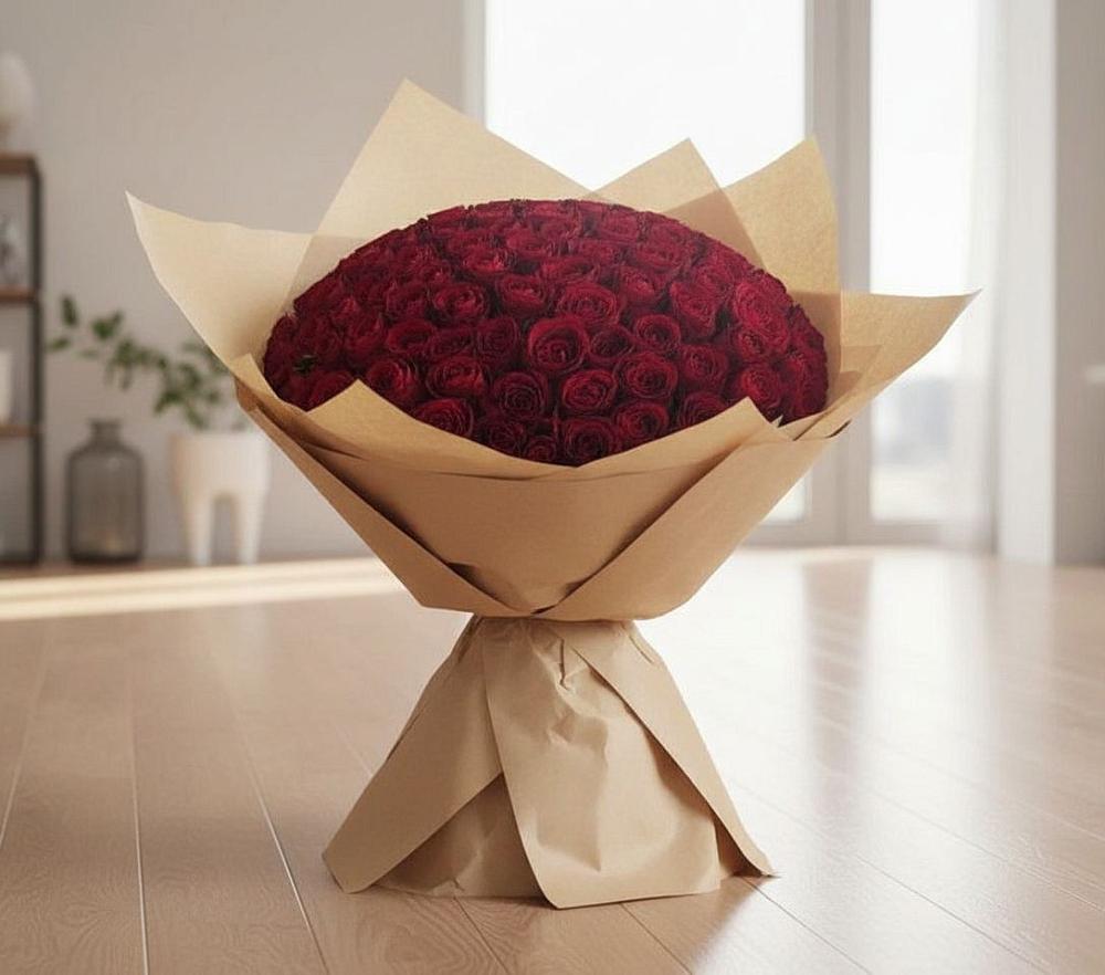 Букет 101 Красная роза в Дубовой Роще