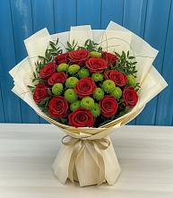 Букет цветов из:  Розы и Хризантемы в Дубовой Роще