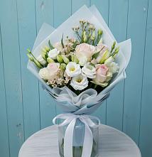 Букет цветов из:  Розы и Лизиантусы #REPLACE_PRED# Дубовой Роще
