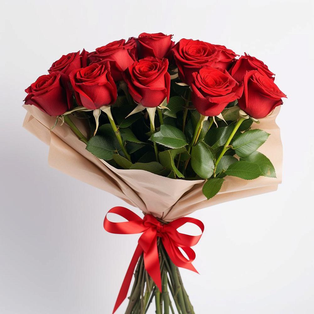 Букет 11 Красных роз Эдлесс Лав в Дубовой Роще
