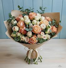 Букет цветов из:  Альстромерии и Розы в Дубовой Роще